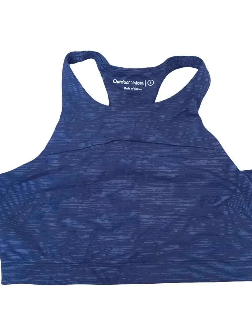 Outdoor Voices Navy Heather Racerback Sports Bra
